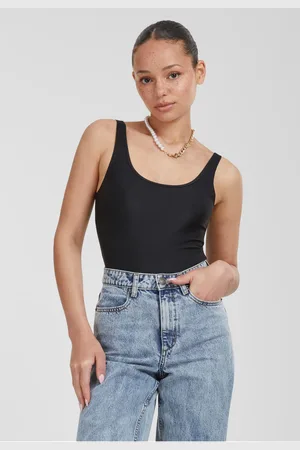 Urban classics Dámské lesklé Rib Body černé