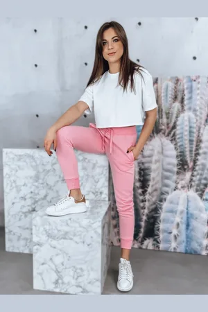 D-Street Dámské tepláky FITS růžové z