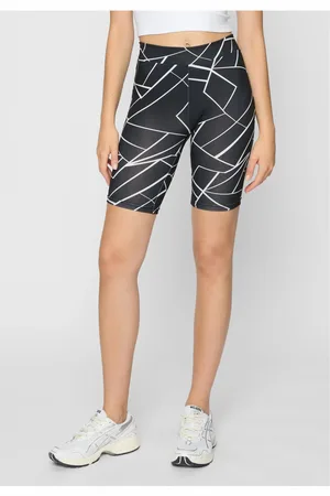 Urban classics Dámské kraťasy AOP Cycle Shorts 2-Pack geometric black+black