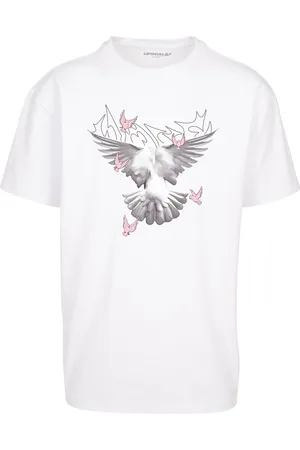 Mister Tee Bílé tričko Doves Oversize