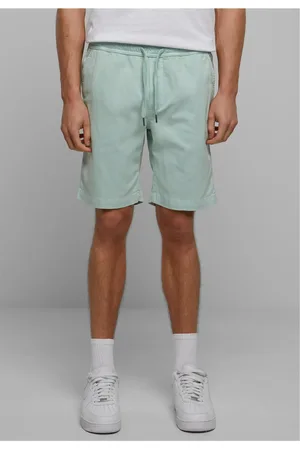 Urban classics Pánské kraťasy Stretch Twill 2-Pack - máta+černá