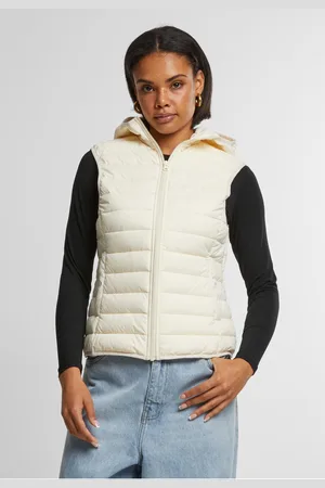 Urban classics Dámská ultra lehká prošívaná vesta krémová