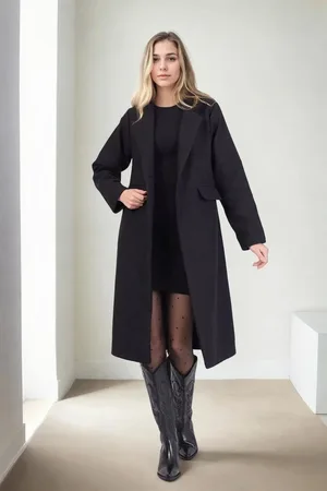 Dewberry 90660 Women Coat-BLACK
