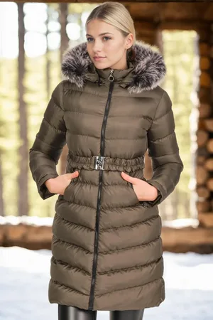 Dewberry Z6690 FUR HOODED LADIES