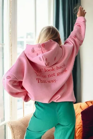 Dewberry 84987 Oversize Women Sweatshirt-PINK