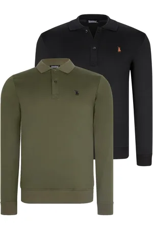 Dewberry DVOJITÁ SADA V4007 PÁNSKÁ MIKINA-ČERNÁ-KHAKI