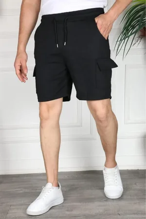 Dewberry S2999 CARGO POCKET MENS SHORT-BLACK