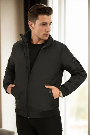 Dewberry 18137 Slim Fit Mens Coat-BLACK
