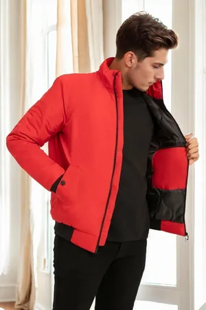 Dewberry 18137 Slim Fit Mens Coat-RED