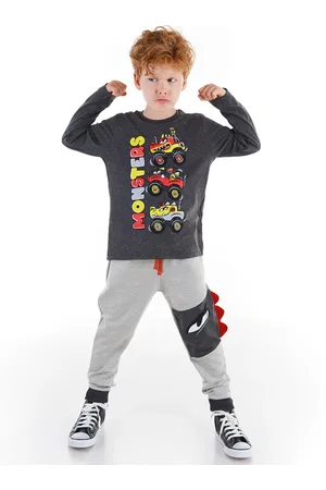 Denokids Chlapecký oblek Monster Race - tričko a kalhoty