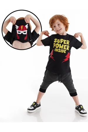 Denokids Sada trička a kraťasů pro kluky s motivem super síly