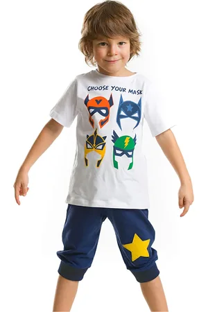 Denokids Sada trička a kraťasů Mask Gang pro chlapce