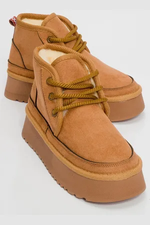 LuviShoes Ovela Taba Thick Sole Laced Women