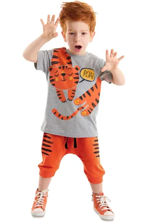 Denokids Sada trička a kraťasů Roar Tiger pro chlapce