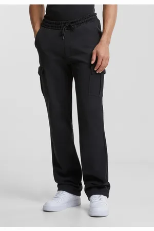 Urban classics Tepláky Heavy Straight Leg Cargo černé