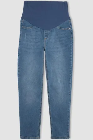 DeFacto Boyfriend Ripped Detailed High Waist Straight Leg Long Maternity Pants