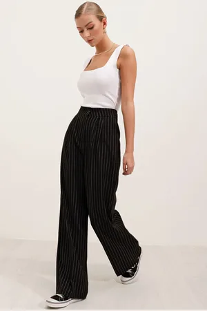 Bigdart 6638 High Waist Palazzo Trousers - Black