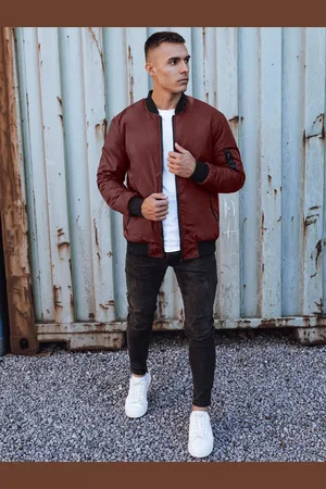 D-Street Pánská bunda bomber jacket bordová