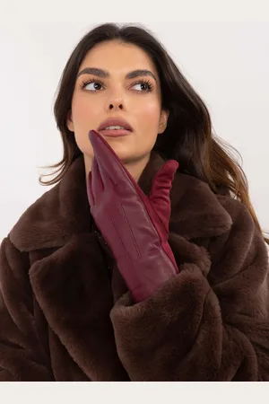 Wool Fashion Italia Gloves-AT-RK-239804.86-burgundy