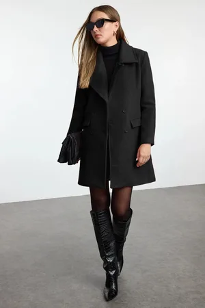 Trendyol Dámský kabát Black