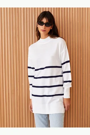 LC Waikiki Lw - Half Turtleneck Striped Long Sleeve Women