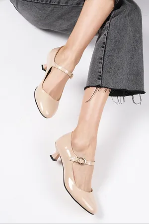 Mio Gusto Gabriela Nude Colored Patent Leather Women