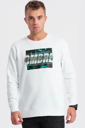 Ombre Clothing Pánská tištěná mikina přes hlavu