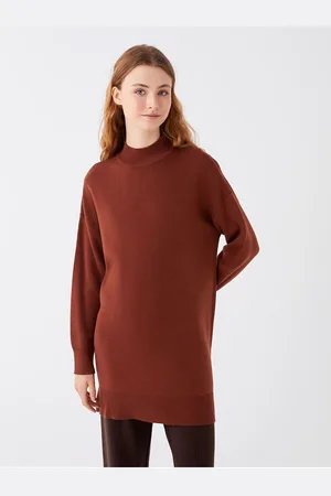 LC Waikiki Lw - Half Turtleneck Plain Long Sleeve Oversize Women