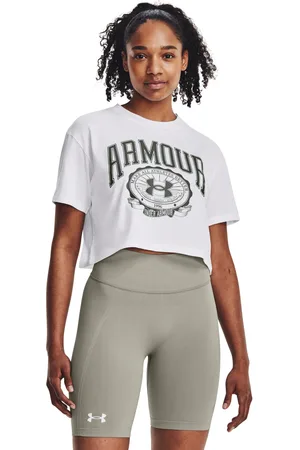 Under Armour Dámské tričko Collegiate Crest Crop SS
