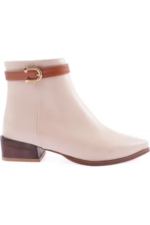 DGN Pm161-k0018 Pointed Toe Ankle Belt Detailed Short Heeled Women