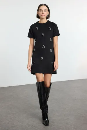 Trendyol Black*001 Plain Pearl/Troc/Stone/Bird