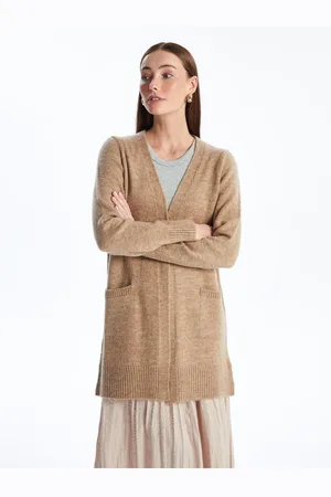 LC Waikiki Shawl Collar Plain Long Sleeve Women