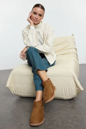 Trendyol Tan Flat Flatform Brown Short Heeled Women
