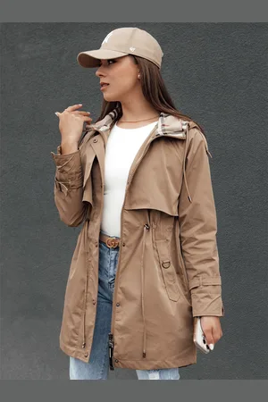 D-Street Kurtka damska parka FASHLOVE ciemnobeżowa
