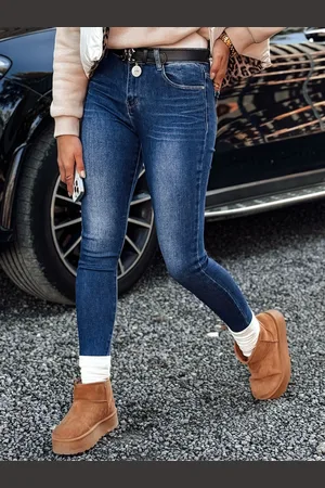 D-Street Spodnie damskie JEANLIFE jeansowe skinny niebieskie