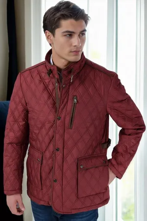 Dewberry K8613 COAT-PLAIN BURGUNDY