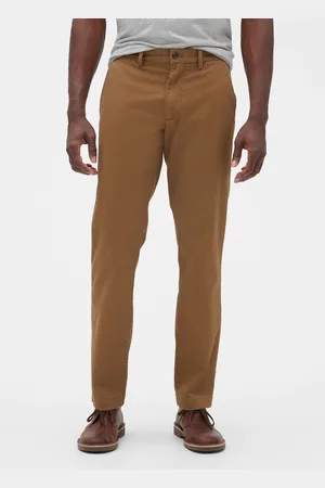GAP Kalhoty essential khakis in straight fit with Flex - Pánské