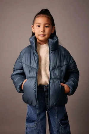 DeFacto Girl Water Repellent Stand Collar Pocket Zippered Puffer Jacket