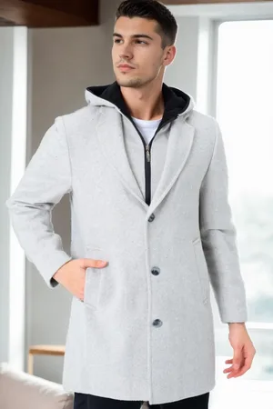 Dewberry PLT8395 BATTAL COAT-PATTERNED BEIGE-2