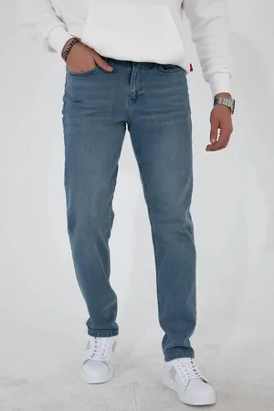 Dewberry 23648 Regular Fit Stretchy Hlt Denim Mens Jeans-BLUE