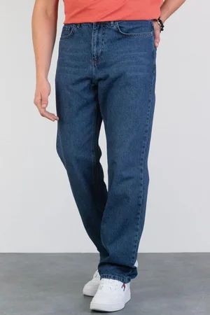 Dewberry 52334 Baggy Fit Relaxed Cut Hlt Loose Mens Jeans-BLUE