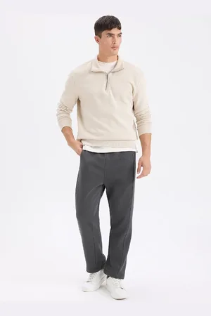 DeFacto Regular Fit Sweatpants Elastic Waist Basic Straight Pocket Straight Leg