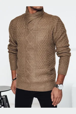 D-Street Sweter męski kamelowy