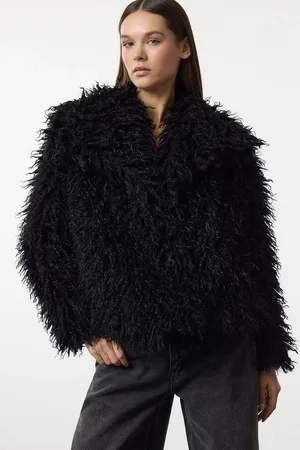 Trendyol Black Oversize Pattern Für Coat