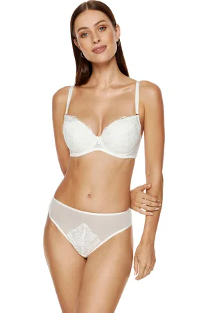 Gorteks Cherie embroidered push-up bra crea