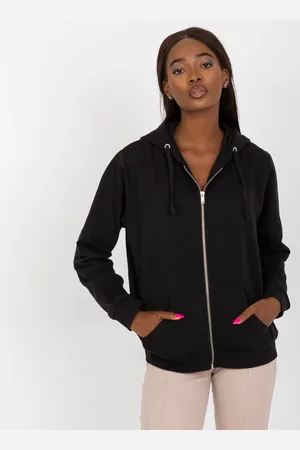 BASIC FEEL GOOD Black zip-up hoodie with pockets
