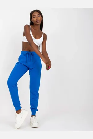 BASIC FEEL GOOD Cobalt classic basic tied sweatpants