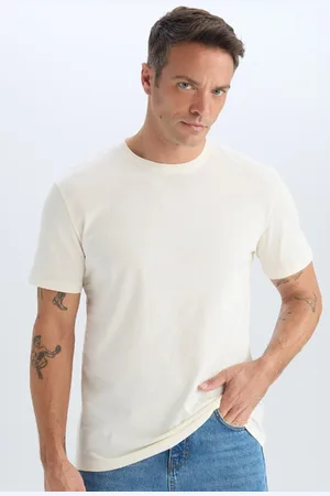 DeFacto New Regular Fit Crew Neck Basic Plain Short Sleeve T-Shirt