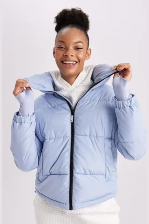 DeFacto Fit Water Repellent Puffer Jacket Stand Collar Zippered Pocket