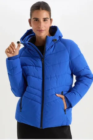 DeFacto Fit Water Repellent Puffer Jacket Hooded Zippered Pocket